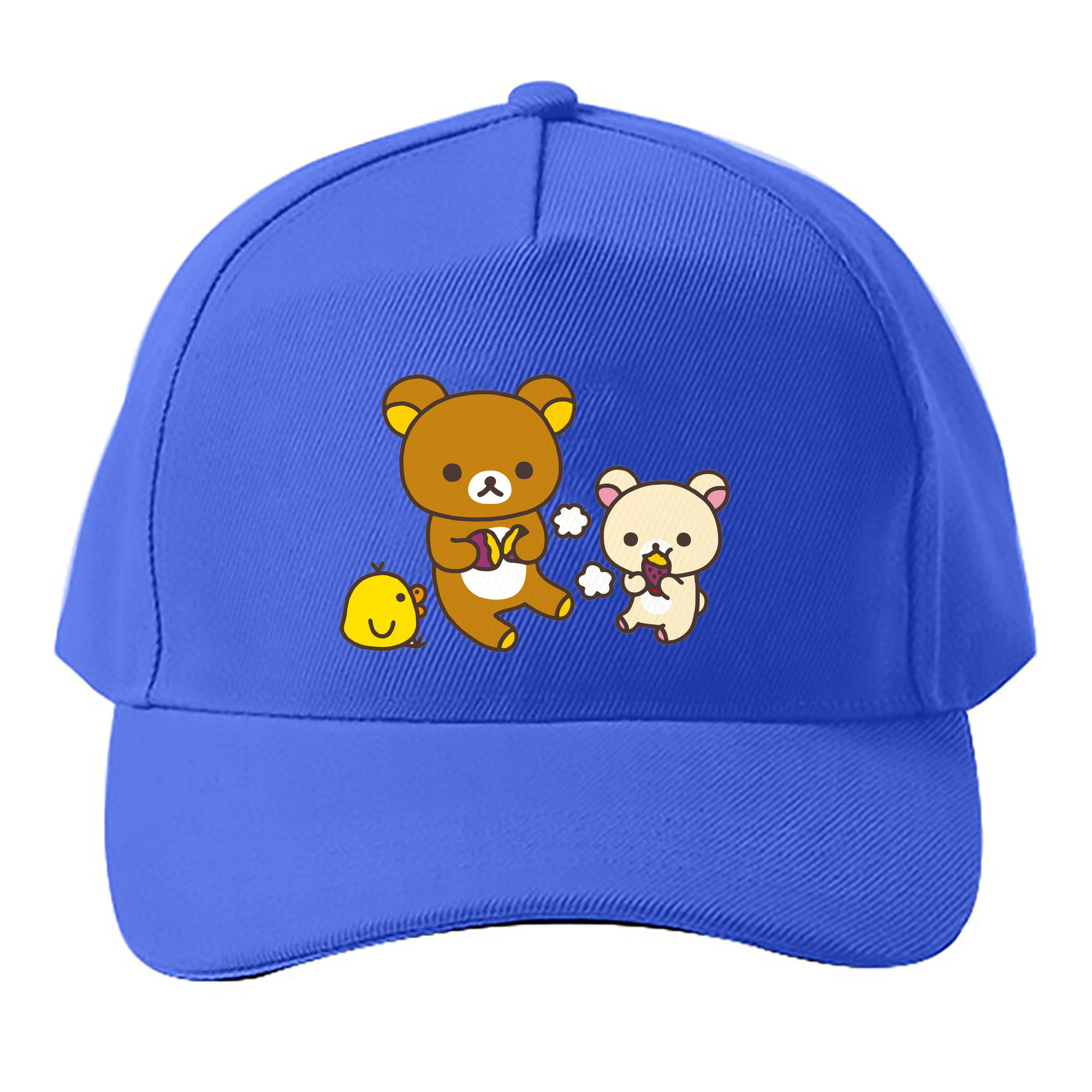 （画像用） リラックマ リラックマ キイロイトリ Rilakkuma Korilakkuma Kiiroitori ベースボールキャップ 綿100％ 男女兼用 帽子 スポーツ